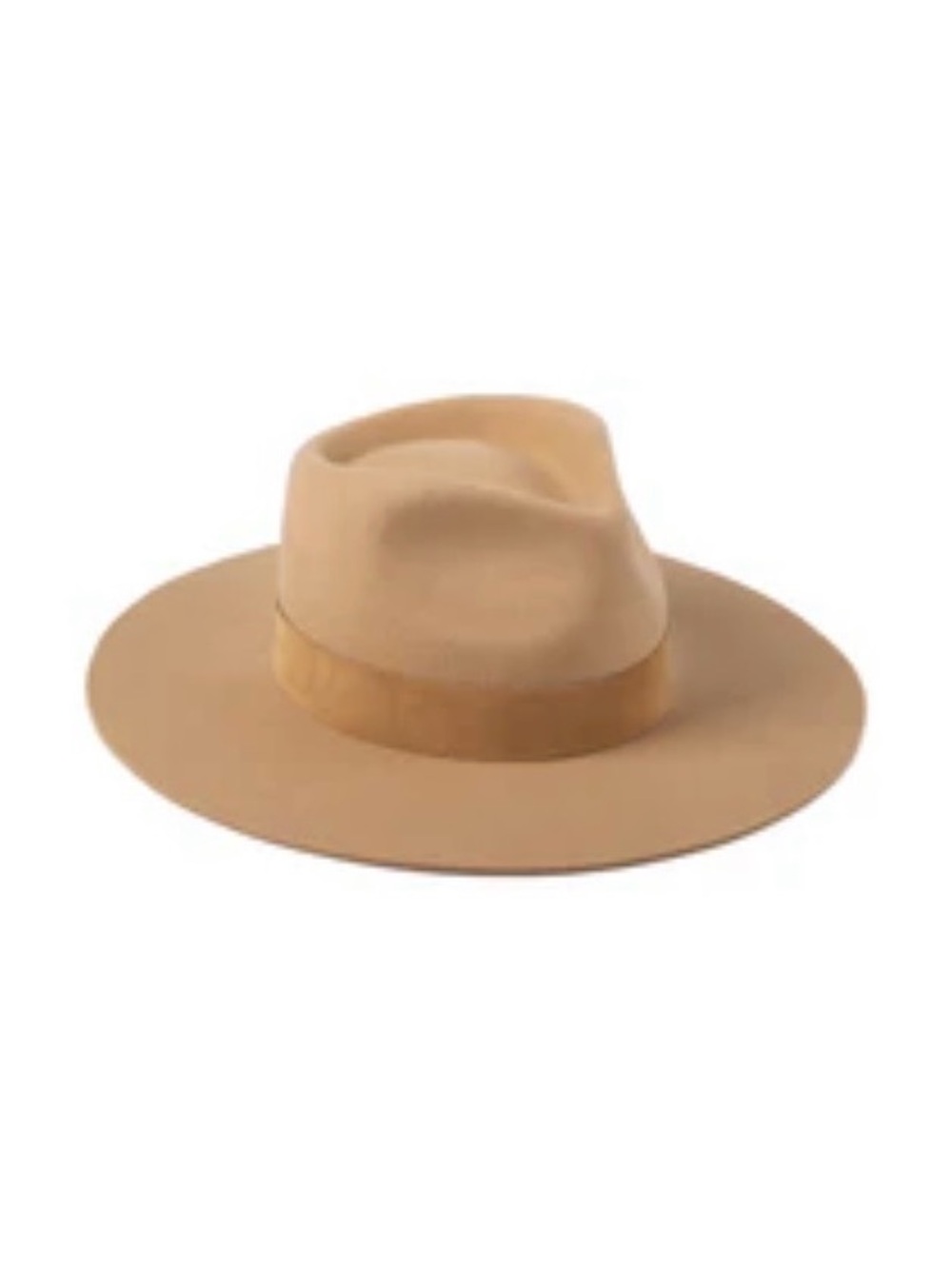 NWT Lack Of Color Camel Wide Brim Felt Fedora with Suede Band